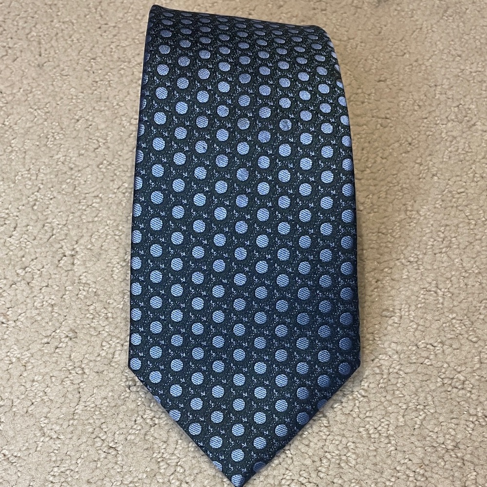 Perry Ellis Midnight Blue Dot Tie 👵MT